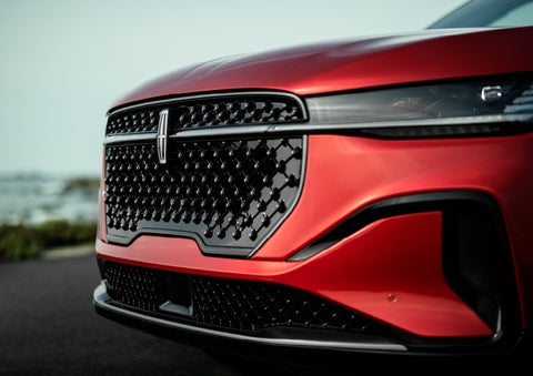 The sleek grille of a 2025 Lincoln Nautilus® SUV with the available Jet Appearance Package makes a bold statement. | Joe Rizza Lincoln of Orland Park in Orland Park IL
