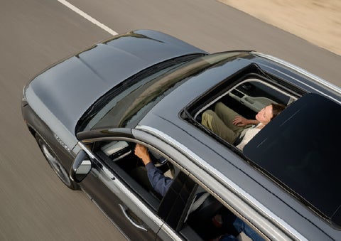 The available panoramic Vista Roof® of a 2027 Lincoln Aviator® SUV is open. | Joe Rizza Lincoln of Orland Park in Orland Park IL