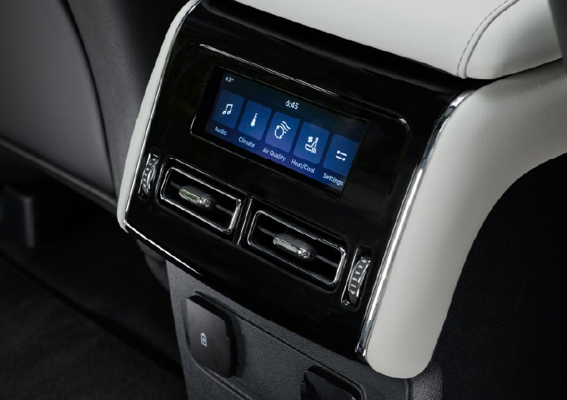 The second row touch screen displays audio and temperature control settings. | Joe Rizza Lincoln of Orland Park in Orland Park IL