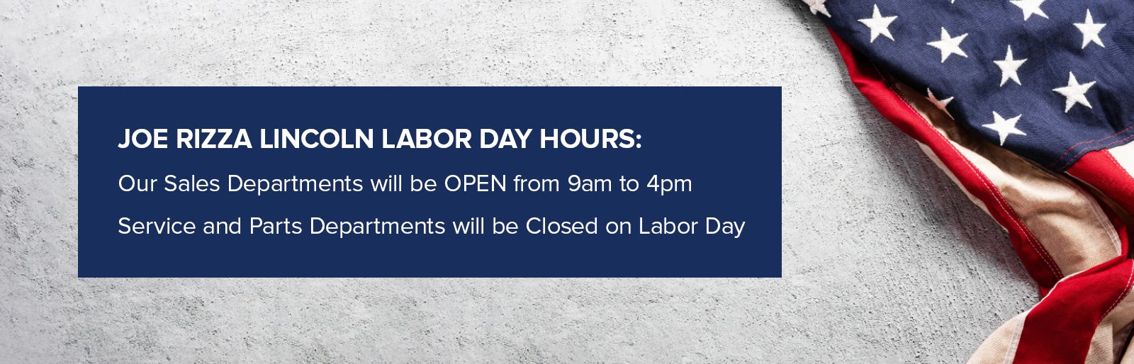 Labor Day Hours